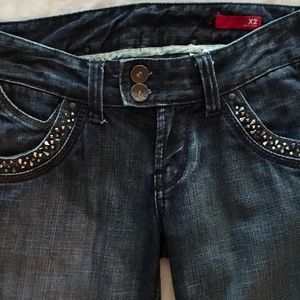 x2 Quality Denim Ladies Size 6 Wide-Leg Jeans